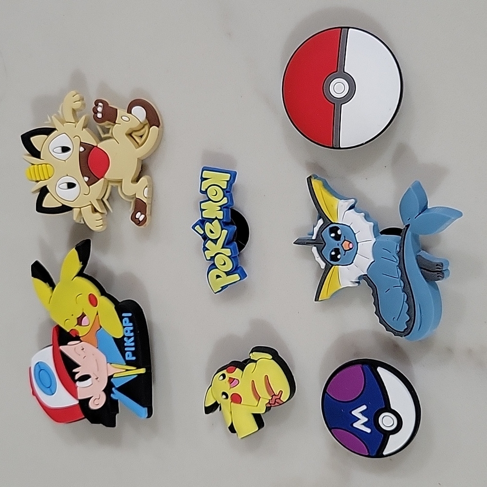 7pcs Pokémon Croc Shoe Charms